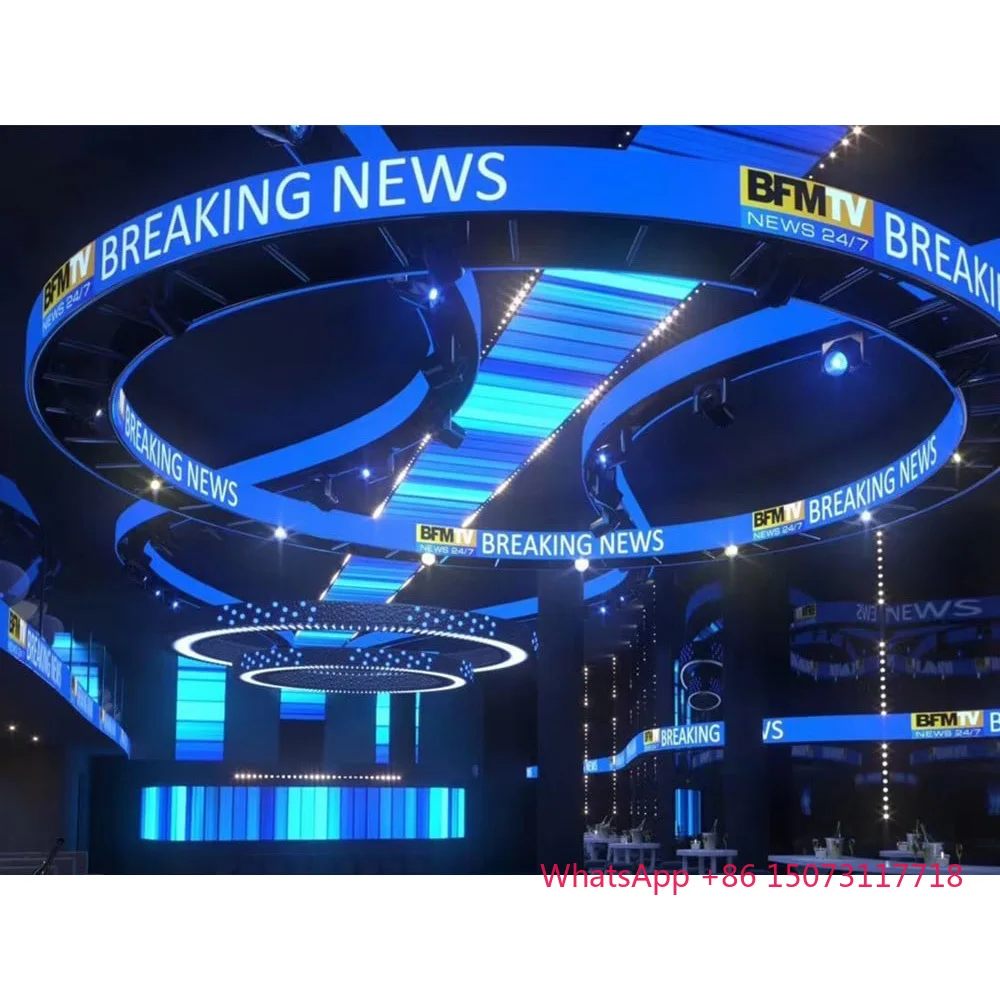 P1.8 P2.5 2.5mm 풀 컬러 실내 원형 기둥 LED 디스플레이 월 360도 곡선형 LED 스크린 패널