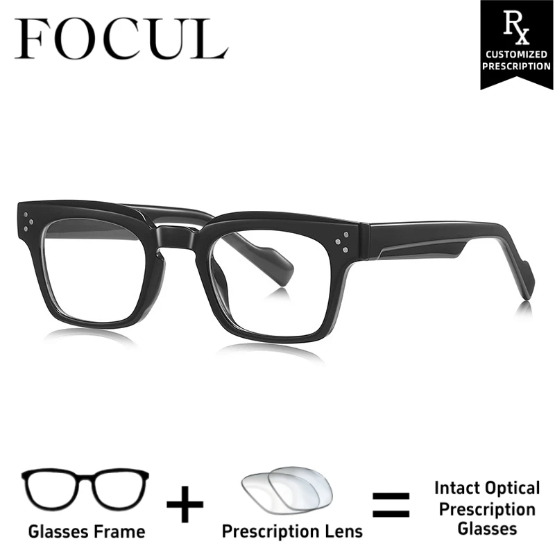 

FOCUL New Fashion High-Quality Lenses Anti Blue Ray Glasses Photochromic Myopia Eyeglasses Custom Prescription Optical Eyewear