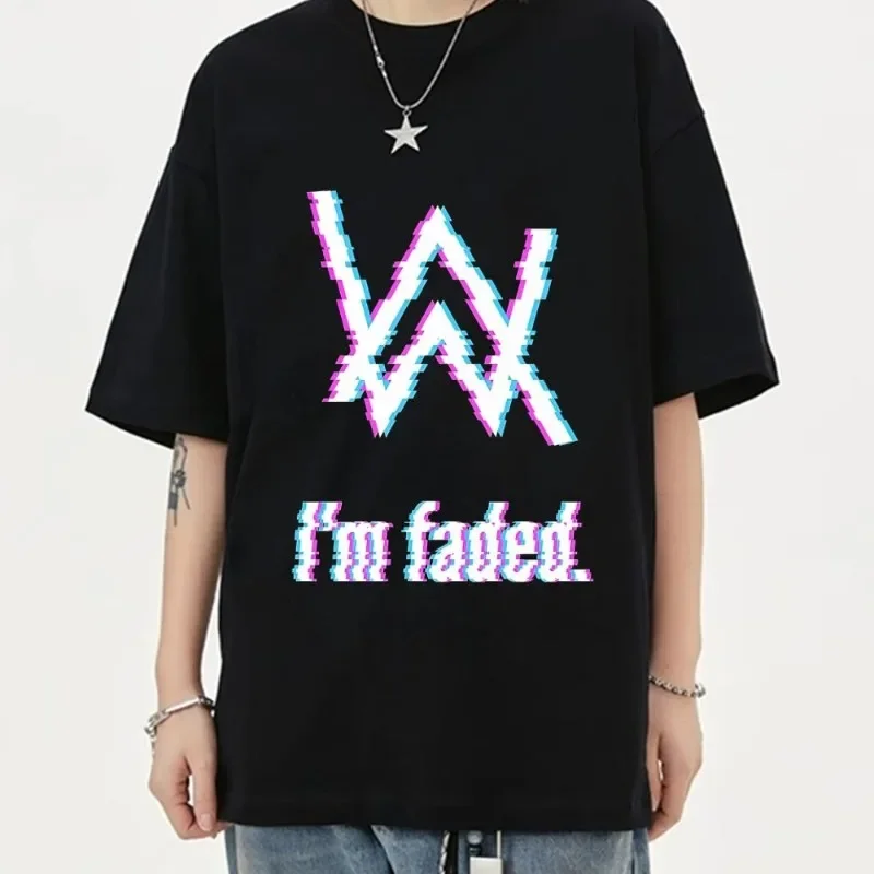 Alan Walker Dj T Shirt Women Couple Clothes Short Sleeve Collar Fashion Man Cotton Summer Sporty