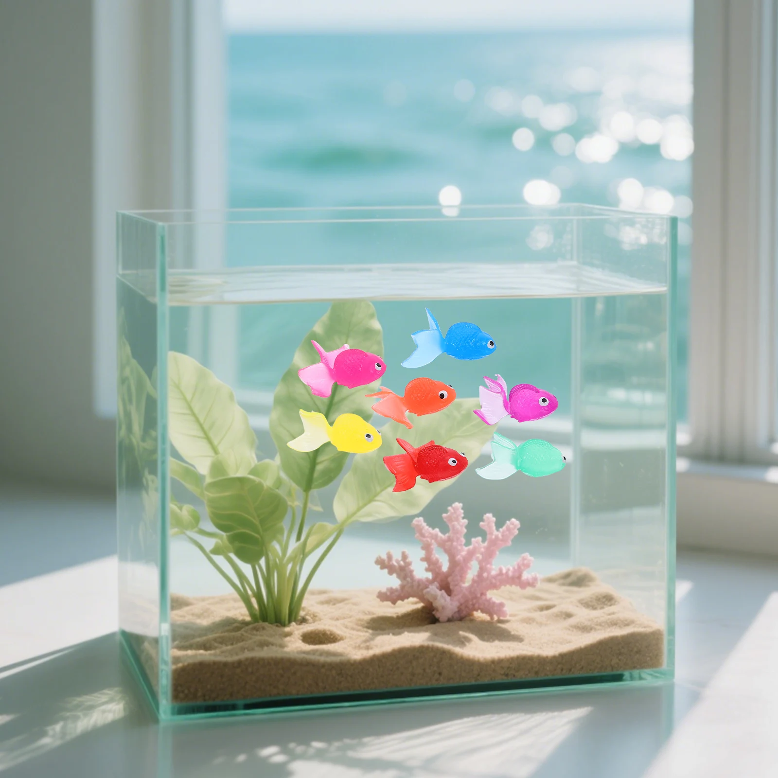 

20Pcs Artificial Goldfish Realistic Design Aquarium Decoration Stable Center of Gravity Fake Fish for Fish Tank Decor