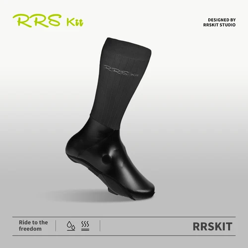 Imagen 1 del producto Rrskit Cubierta protectora para zapatos resistente al viento e impermeable, goma ligera, elástica, práctica cubierta para zapatos de bicicleta de carretera de alta calidad