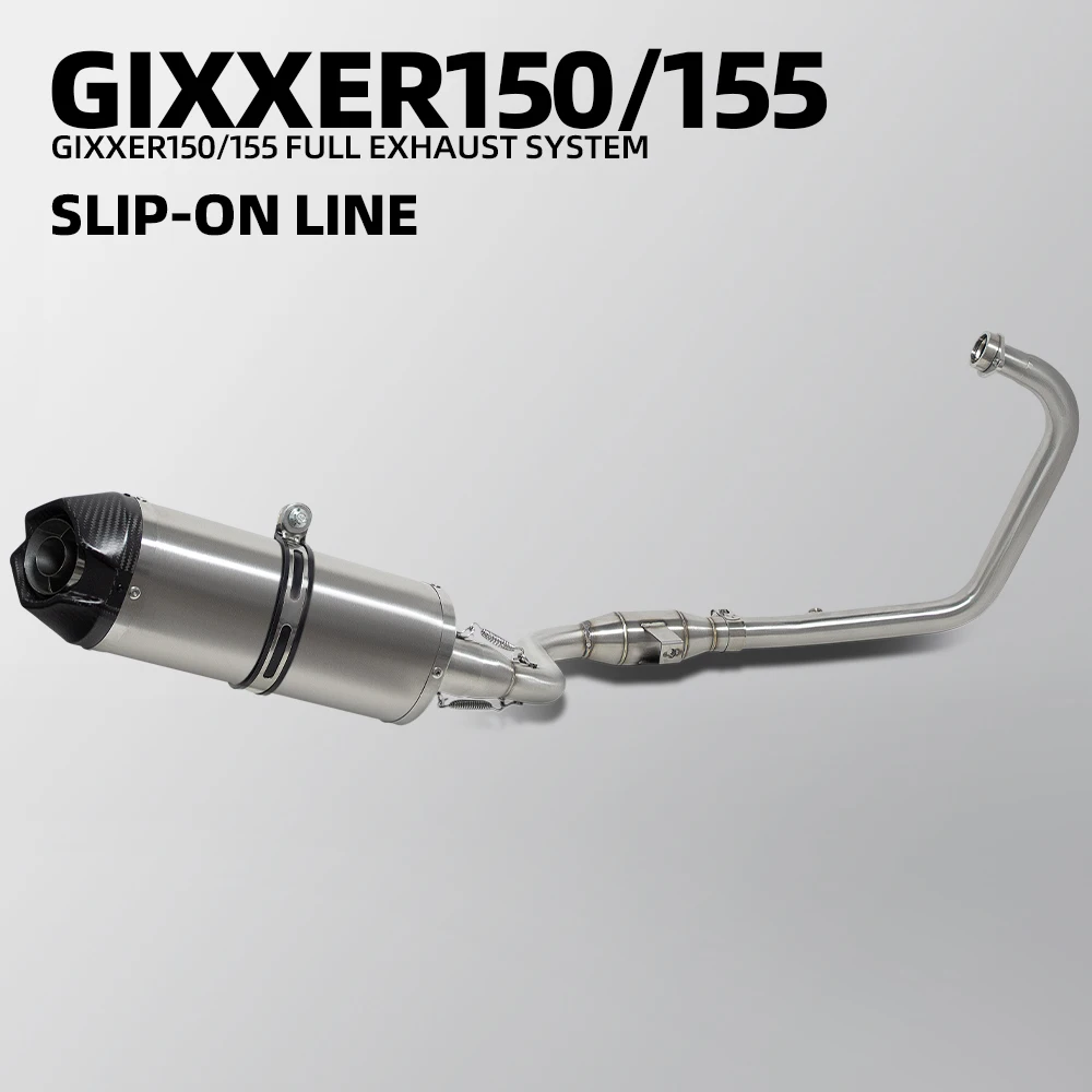 GIXXER150 Exhasut Full System For Suzuki GIXXER155 SF150 SF155 GSX150F Moto Manifold Front Pipe Connect Muffler With DB Killer