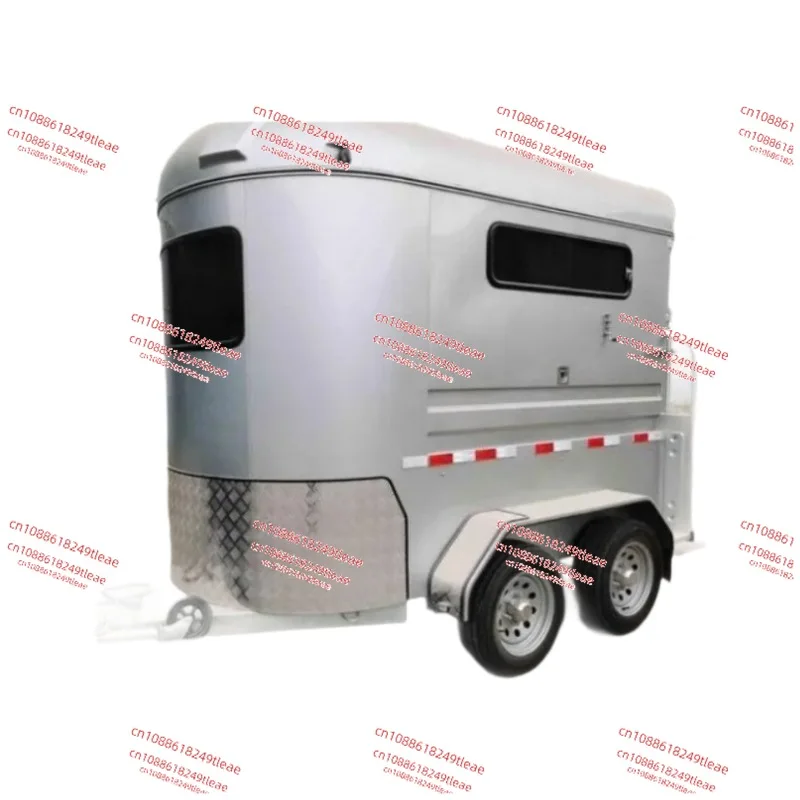 

Motorcycle trailer pulling goods trailer double-shaft Ramallah pet closed box trailer can be licensed.