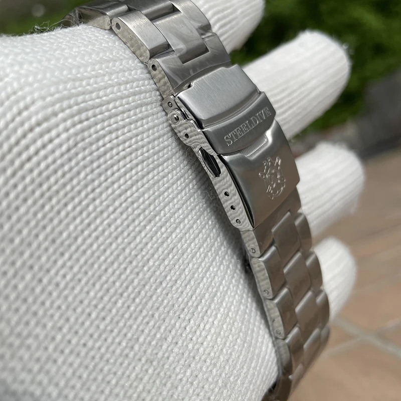 STEELDIVE Men Diver Watch 47.5mm Tuna Automatic Mechanical Wristwatch 30ATM Waterproof C3 Luminous NH35 Steel Bezel Military