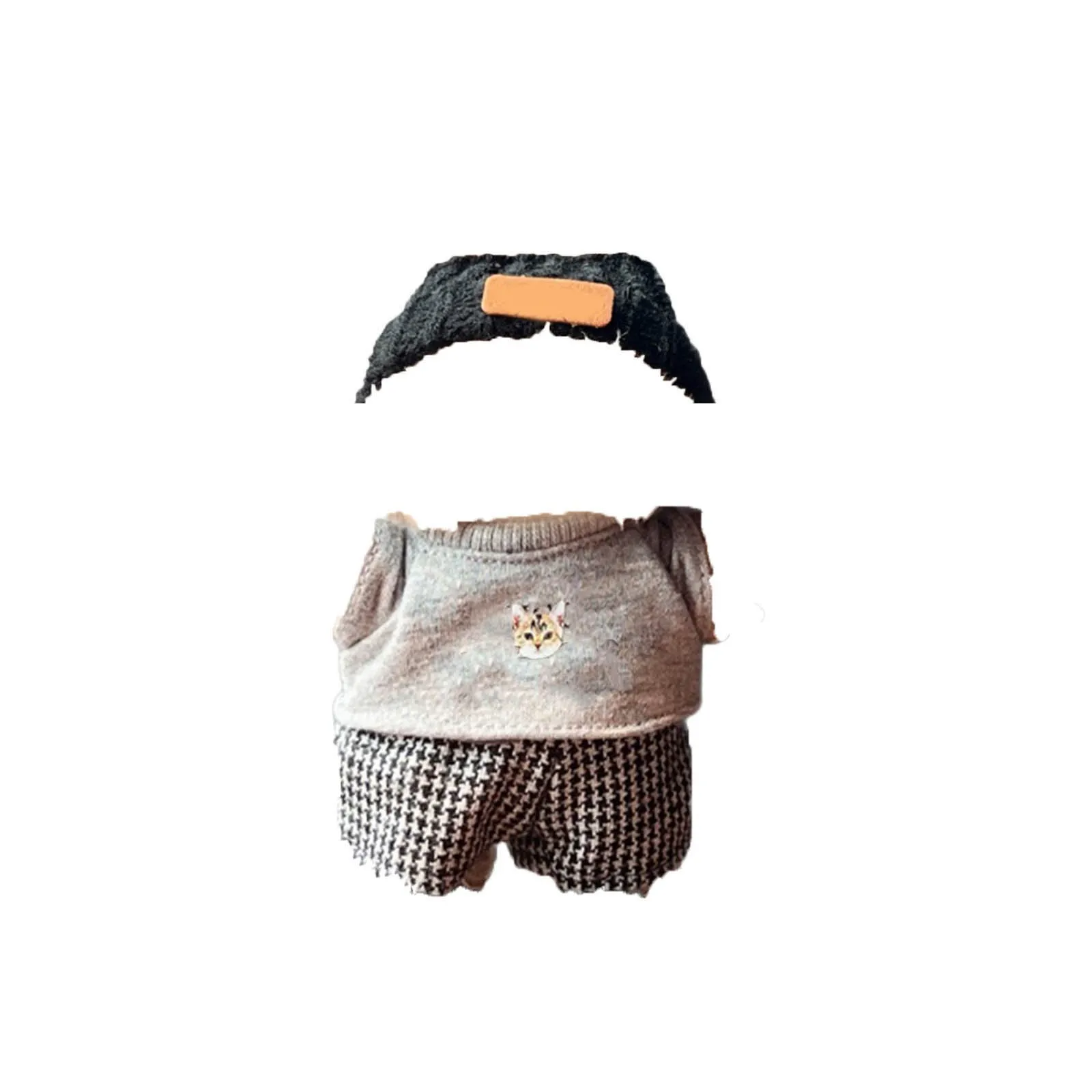 Ubranka dla lalek Labubu V1v2 15-17 cm, strój do siedzenia, uroczy sweter, czapka, akcesoria, modne akcesoria dla lalek