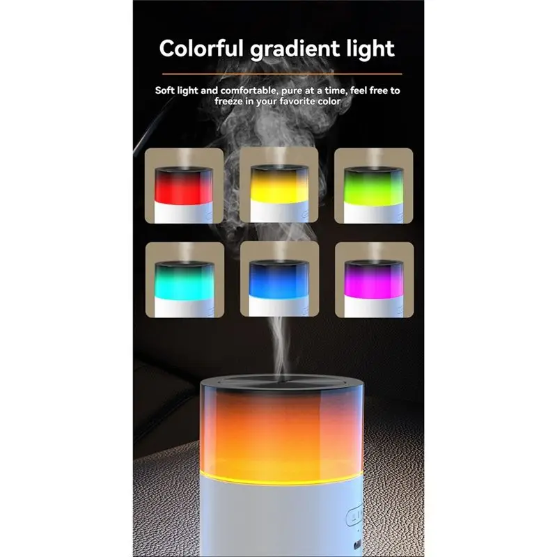 SEWS-LED Light Humidifier Aromatherapy Machine USB Silent Essential Oil Diffuser Night Light Misting Air Humidifier