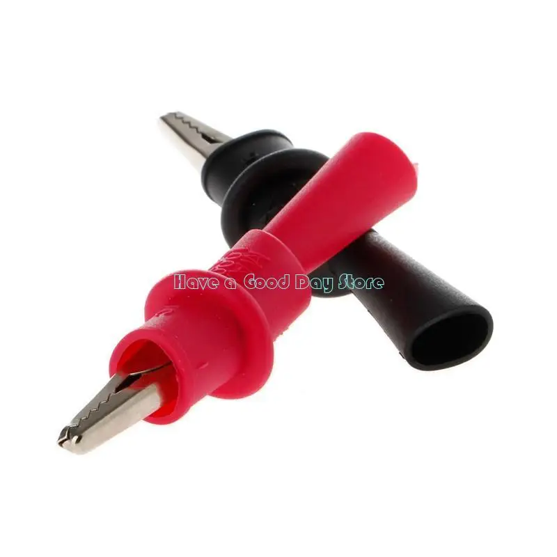 462D 1 Pair for Crocodile Test Clip Clamp For Multimeter Tester Probe New