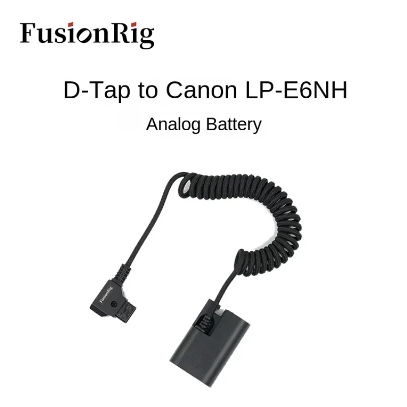 Fusionrig D-Tap auf LP-E6nh Flechtfaden-Testbatterie Analoger Akku für Canon SLR