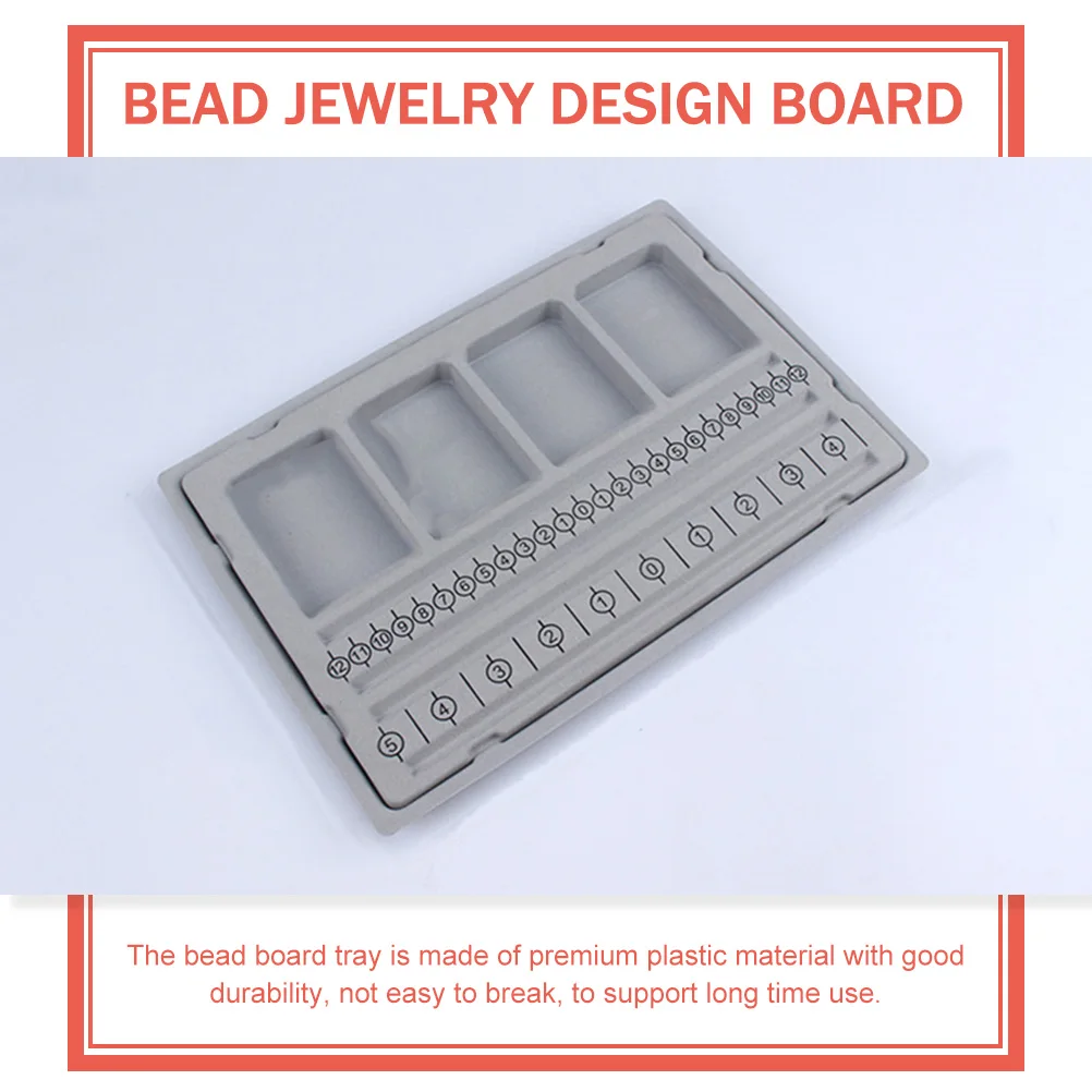 

Plastic Bead Design Tray for Necklace Bracelet Making Board Stringing Sorting Measuring Tools Jewelry Craft Display