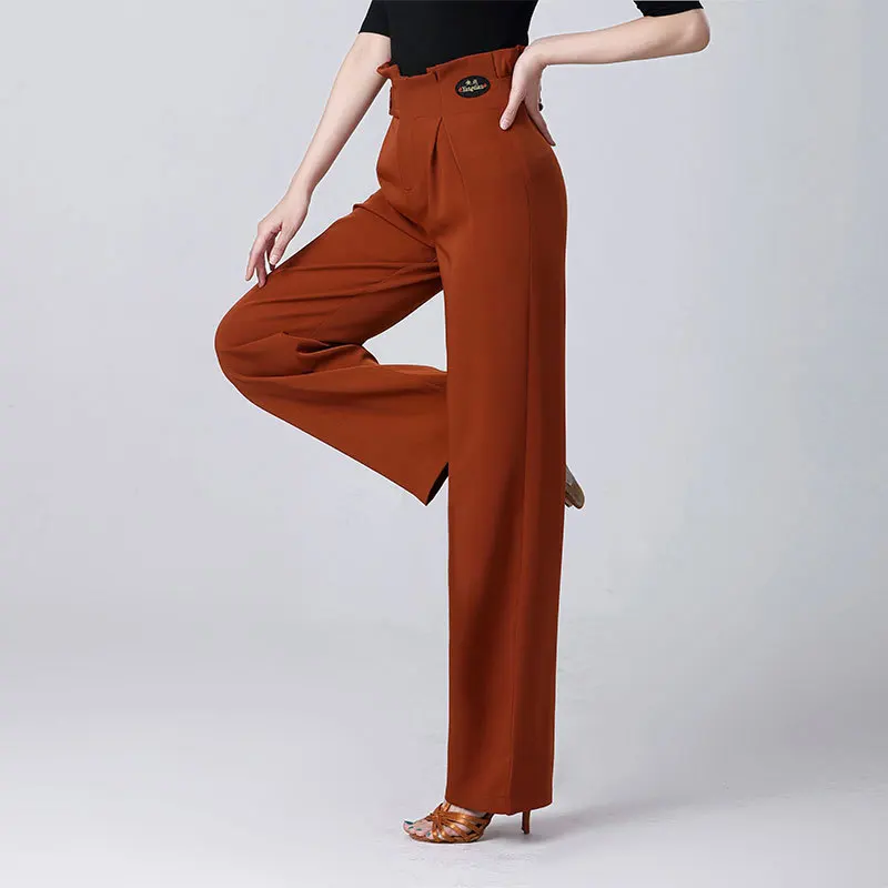 Elegant and Comfortable Fashionable Central Point Latin Dance Pants Women's Pants Sorority Dance Clothing High-end Women's Pants