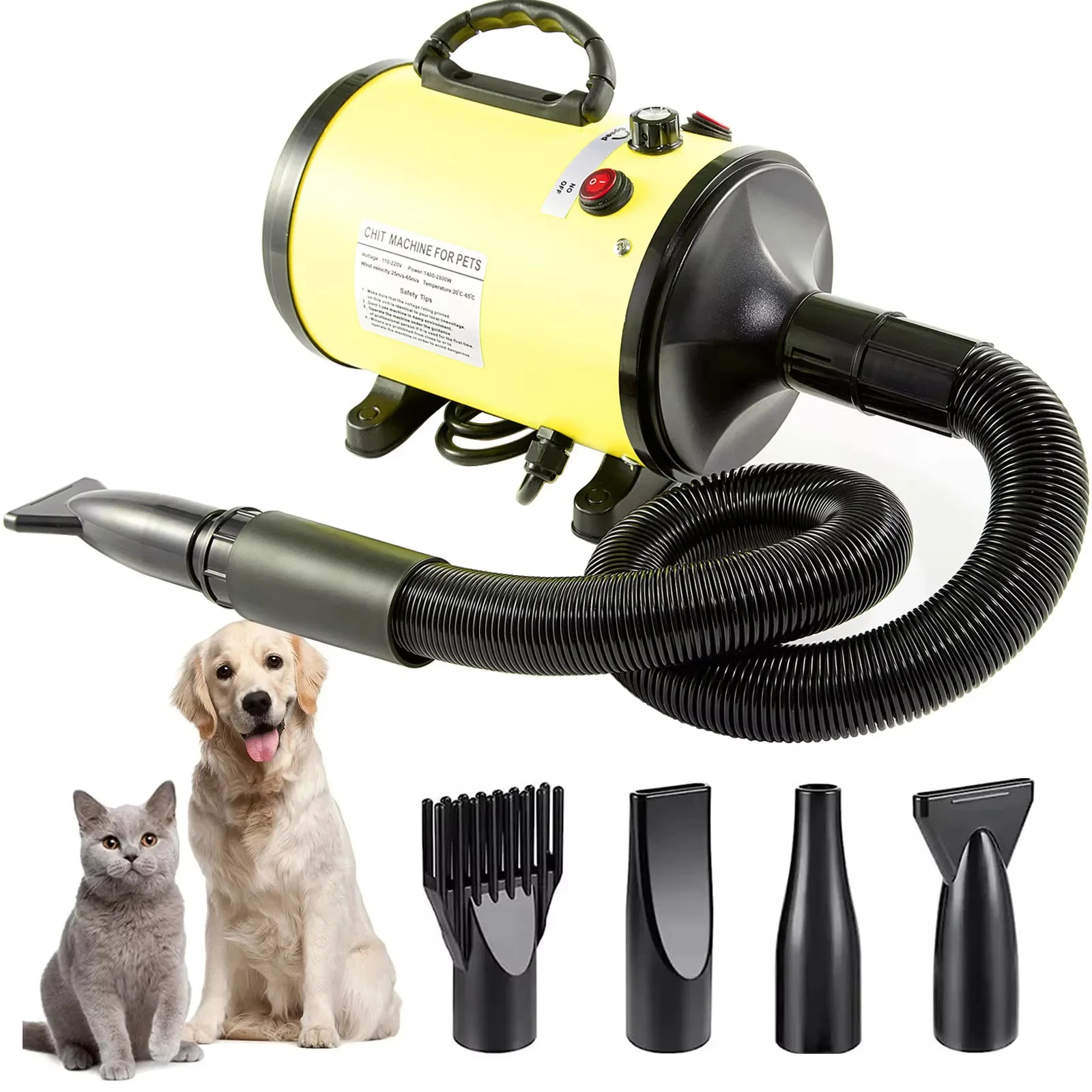 

High Power Pet Hair Dryer Hair Blowing Water Blower For Dogs And Cats Pet Grooming Hair Drying Force Dryer Blower