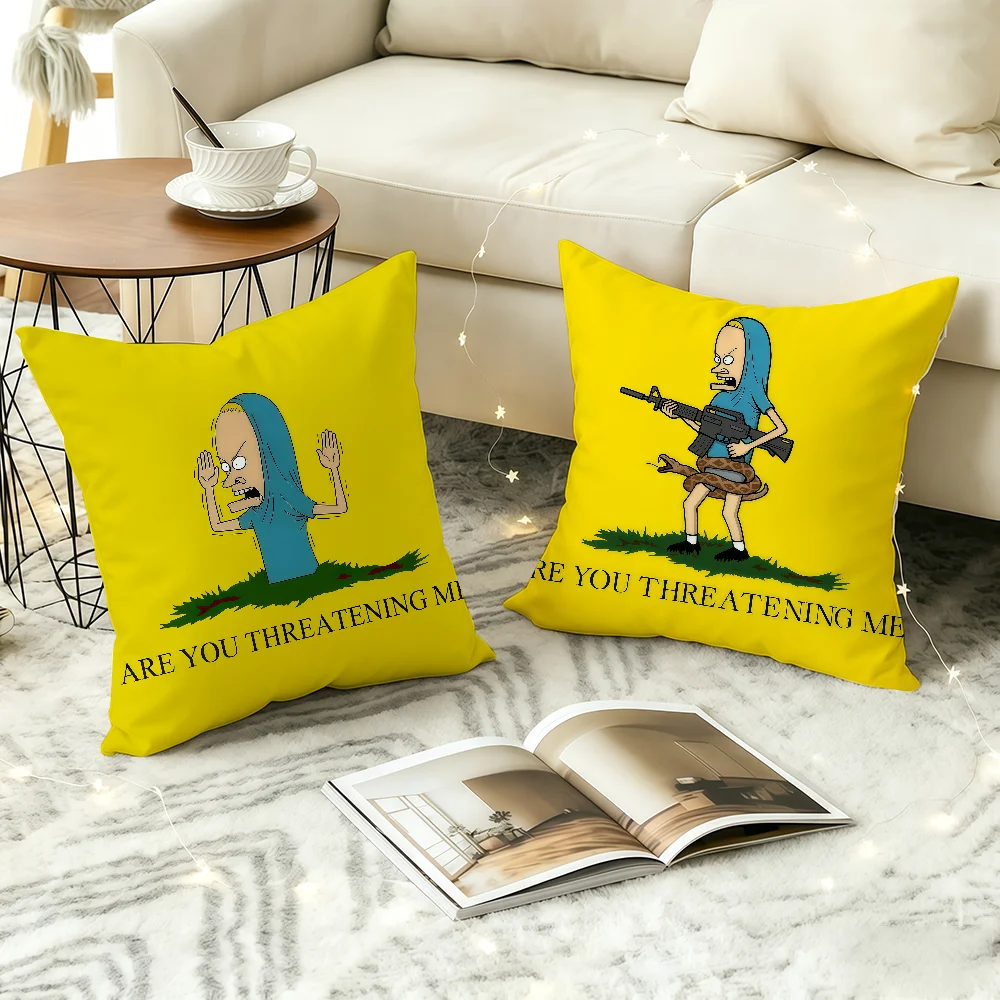 Catrtoon B-Beavis and BUTT-HEAD cushion cover Comfortable Decorative For Bedroom Living room Dormitory Picnic and Holiday