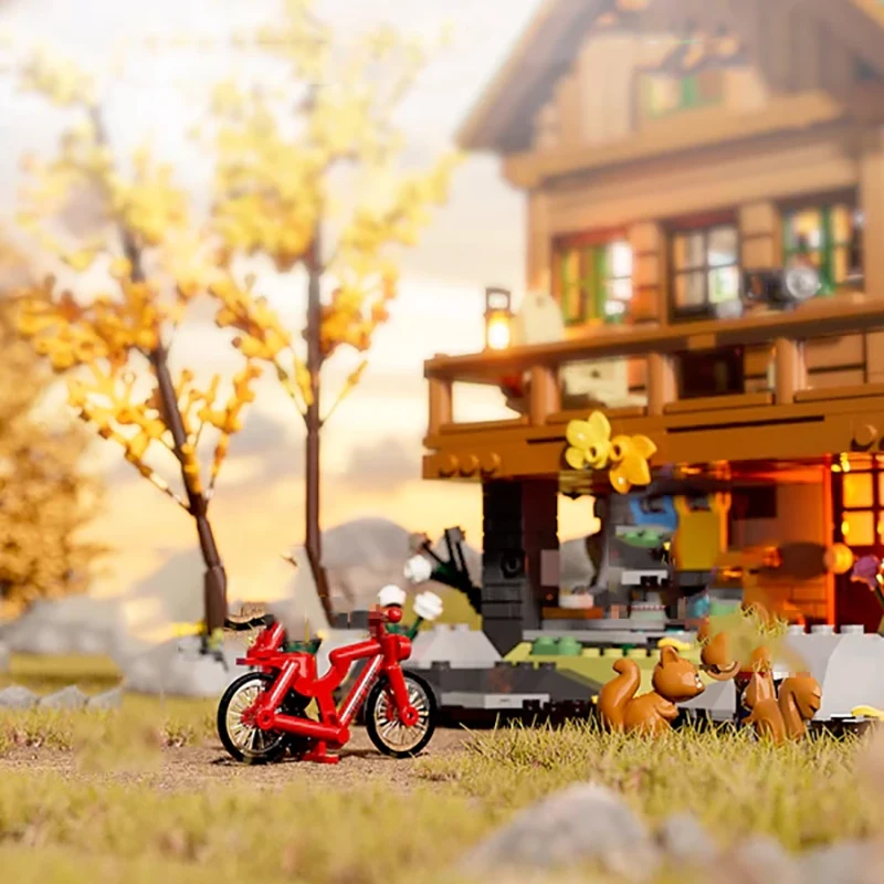 Conjuntos de edificios de casa de cabina de montaña, arquitectura de tienda de apartamentos urbanos, Kit de modelo de bloques de construcción modulares, regalo para niños, 2255 Uds.