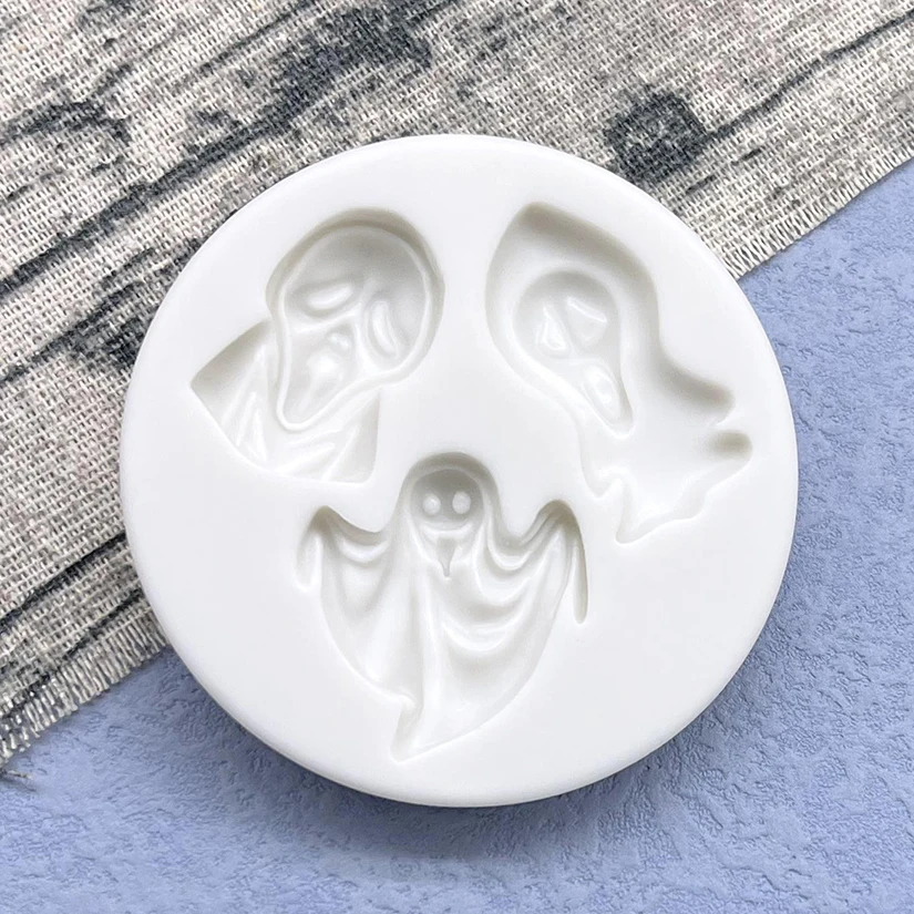 Grim Reaper Ghost Devil Halloween Silicone Sugarcraft Mold Resin Tools Cupcake Baking Mould Fondant Cake Decorating Tools