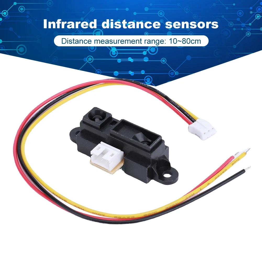 GP2Y0A21YK0F Infrared Proximity Sensor with Cable Infrared Distance Sensor 4.5~5.5V Measuring Range 10-80cm for Arduino