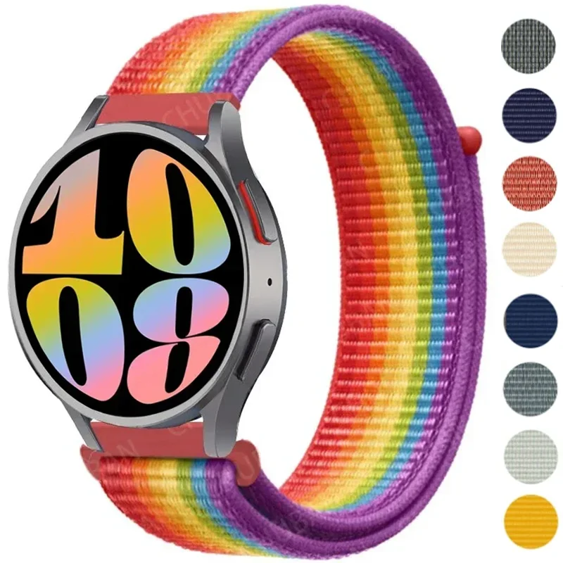 Anello in Nylon per Samsung Galaxy Watch 6 5 Pro/4/classic/gear s3 frontier/active Sport bracciale Huawei watch gt2 3 22mm 20mm cinturino