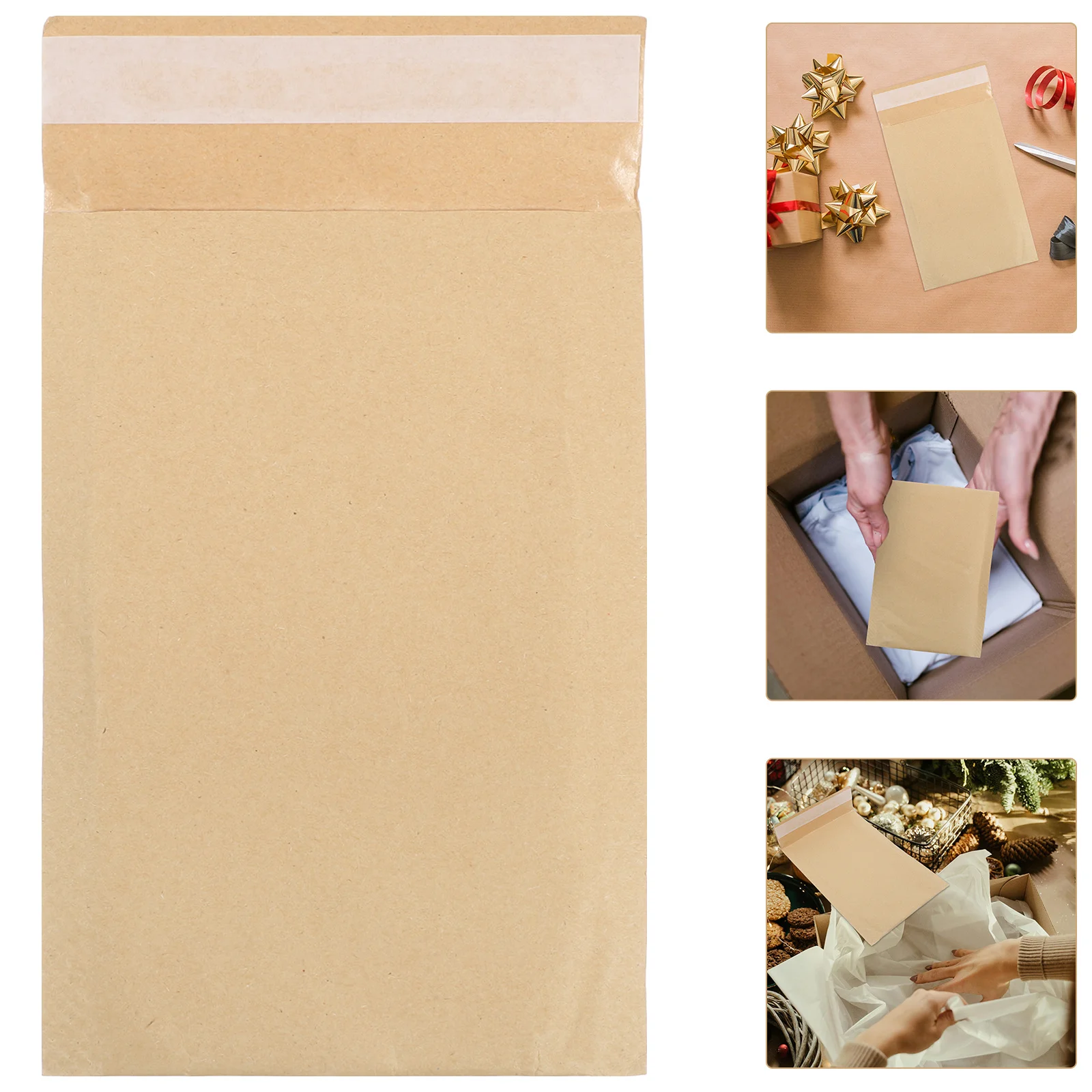 

50Pcs Kraft Bubble Mailers Padded Envelopes Self Seal Shockproof Mailing Bags Small Shipping Envelopes Bubble Shockproof Bag
