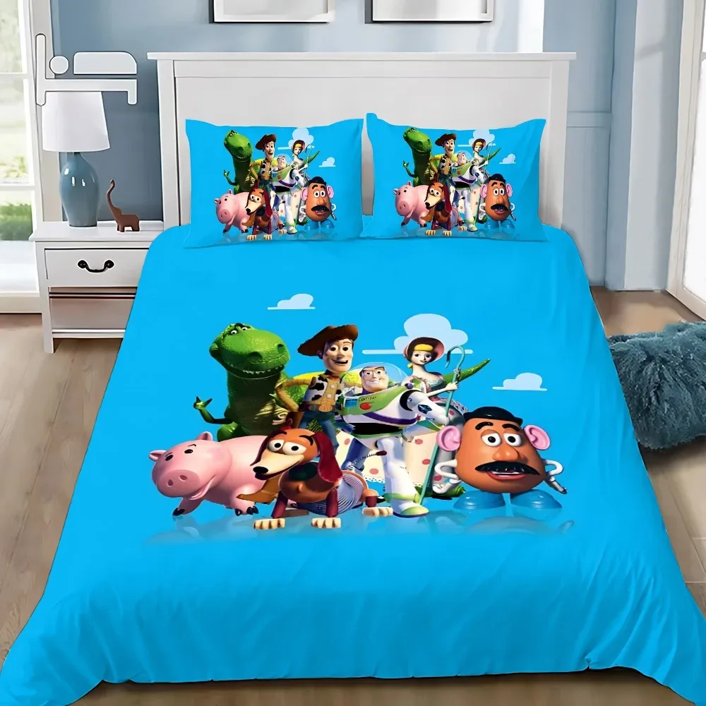 

3D Print Toy Storys Buzz Lightyear Bedding Set,Girls Adult Single Twin Queen Size, Duvet Cover Pillowcase Bedding