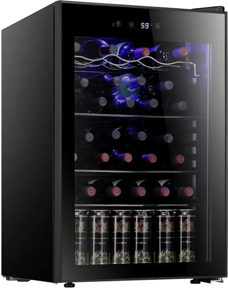 Antarctic Star 36 Bottle Wine Cooler/Cabinet BeverageRefrigerator Small Mini Wine Cellar Beer Soda Bar Fridge Quiet Operation