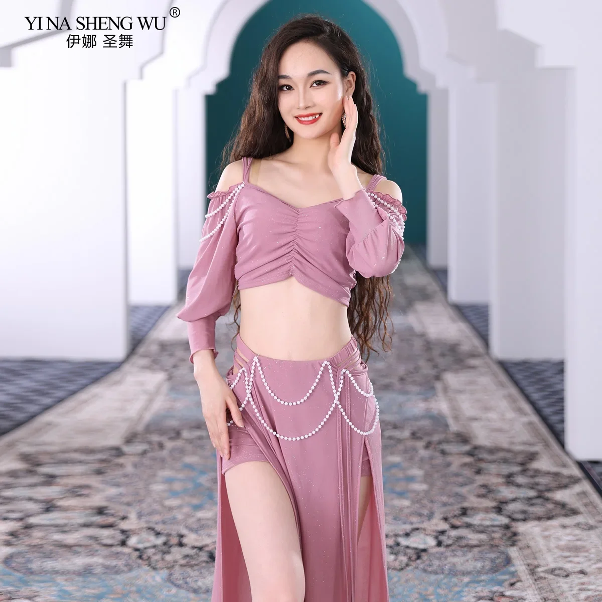 Belly Dance Practice Clothes Set Oriental Dance Practice Clothes Sexy Suit Long Skirt Female Professional Performance Suit New