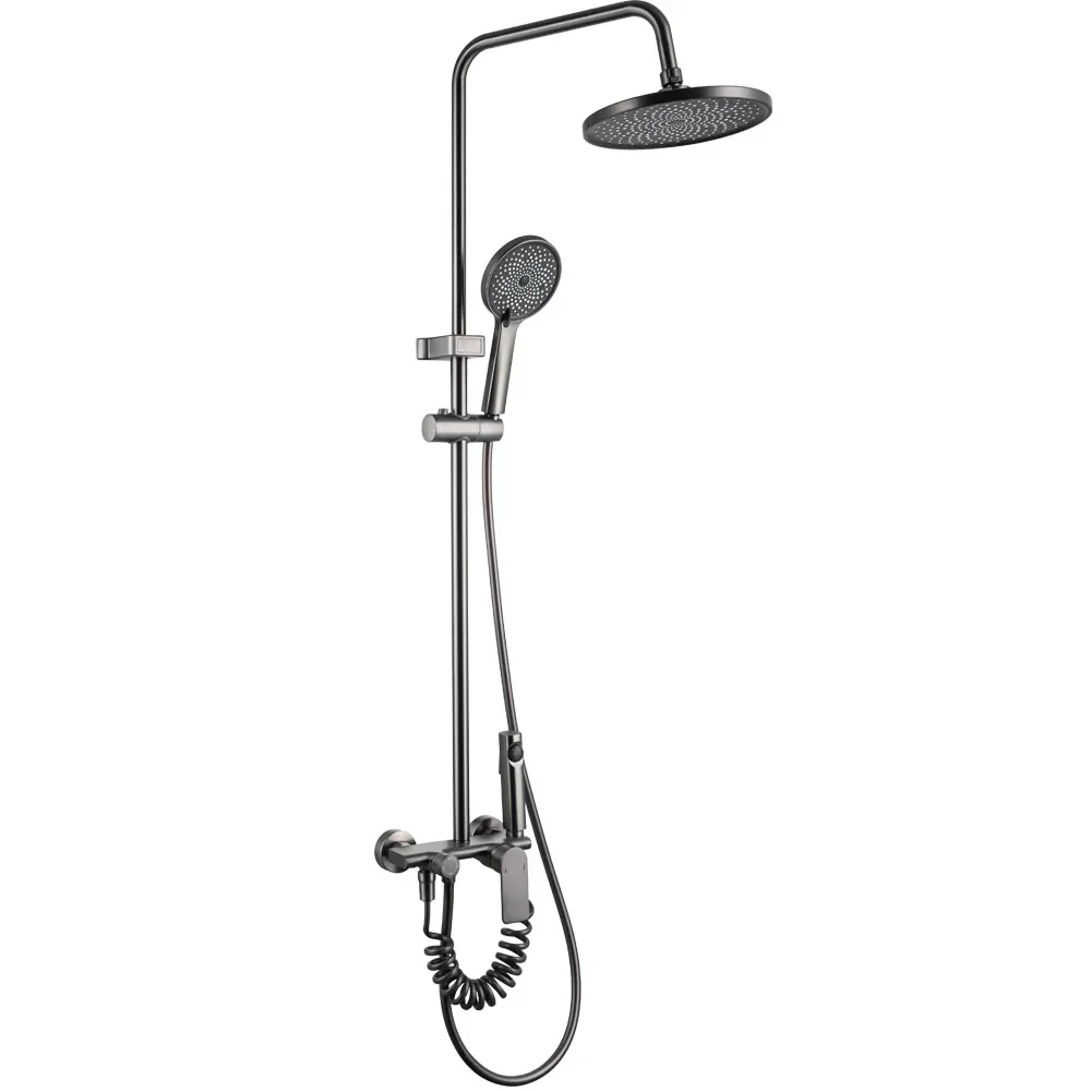 

Set Wall Mounted Bathtub System Rain Pressurized Shower Sets Home Copper Shower Faucet Full Kit