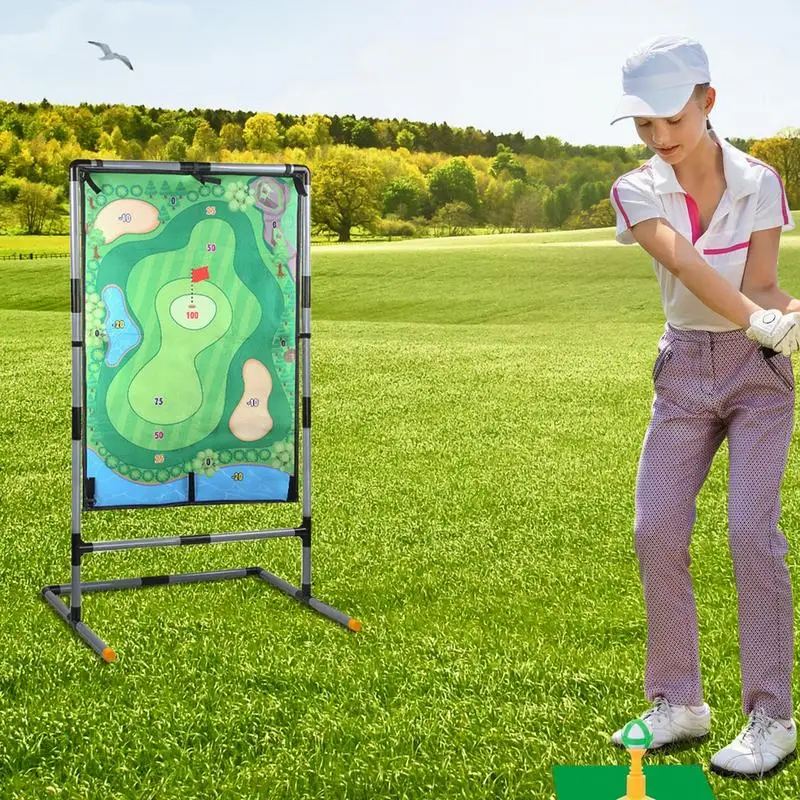 Sticky Golf Double Sided Golf Mat Golf Chipping Game 2-in-1 Dart Practice Mats Indoor Outdoor Games Golf Game Set For Children