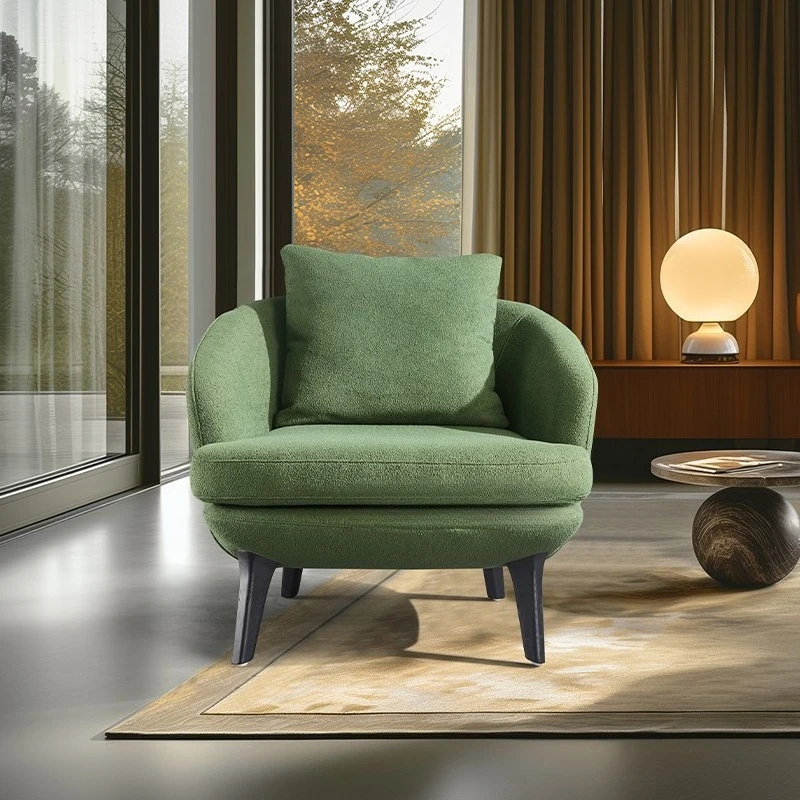 

Italian minimalist lounge chair, home designer living room balcony chair