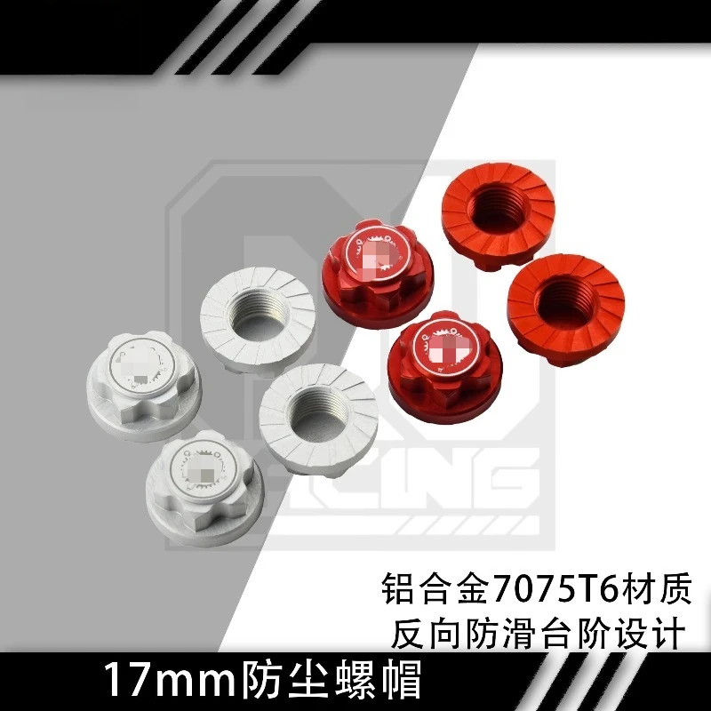 RC Car 17mm Anti‑Loosen Dustproof Wheel Hub Nuts Customized 1/8 For ARRMA Traxxas 1.0 1.25 Thread Electric Buggy Short Course
