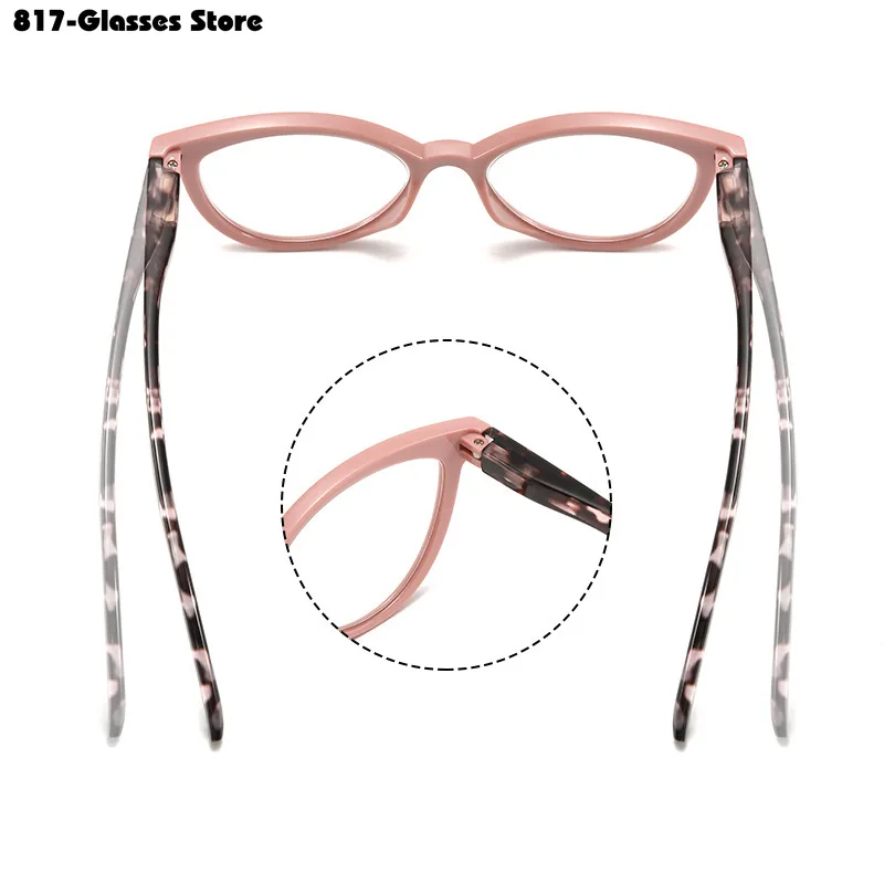 Lunettes de lecture œil de chat à la mode pour hommes et femmes, personnalité féminine, grand cadre, jambe de printemps, lunettes de presbytie, +