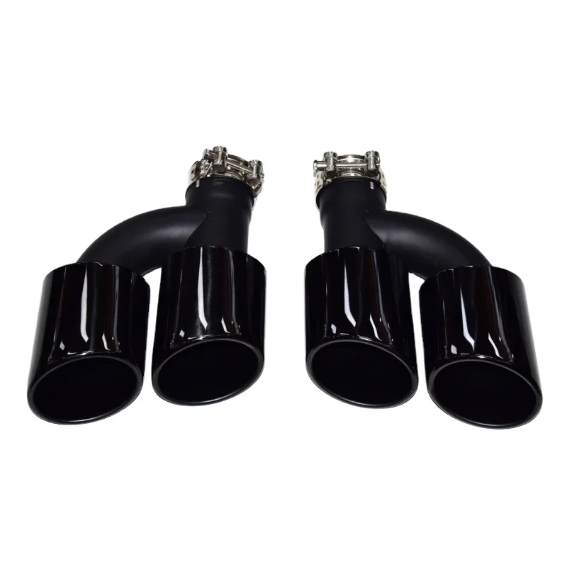 

For Audi A4 A5 A6 A7 Exhaust Tip Upgrade Four Outlet Stainless Steel Car Rear Muffler For S4 S5 S6 S7 Premium Exhaust Pipes