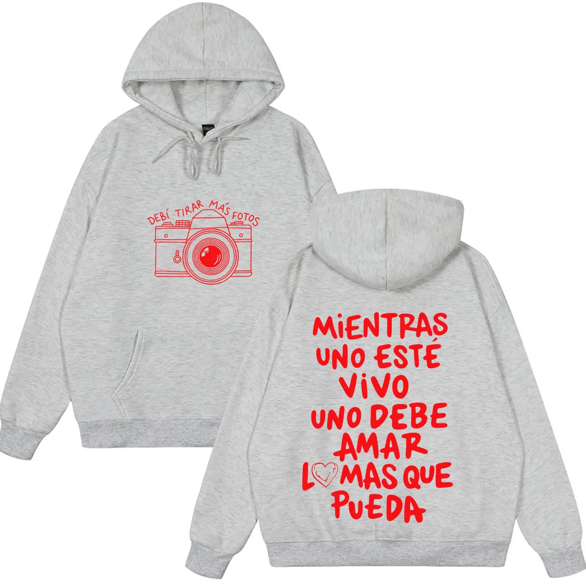 Rapper Bad Bunny Hoodie Debi Tirar Mas Fotos DTMF World Tour Sweatshirt Herren Damen Oversized Fashion Hip Hop Loose Pullover – Detail 4