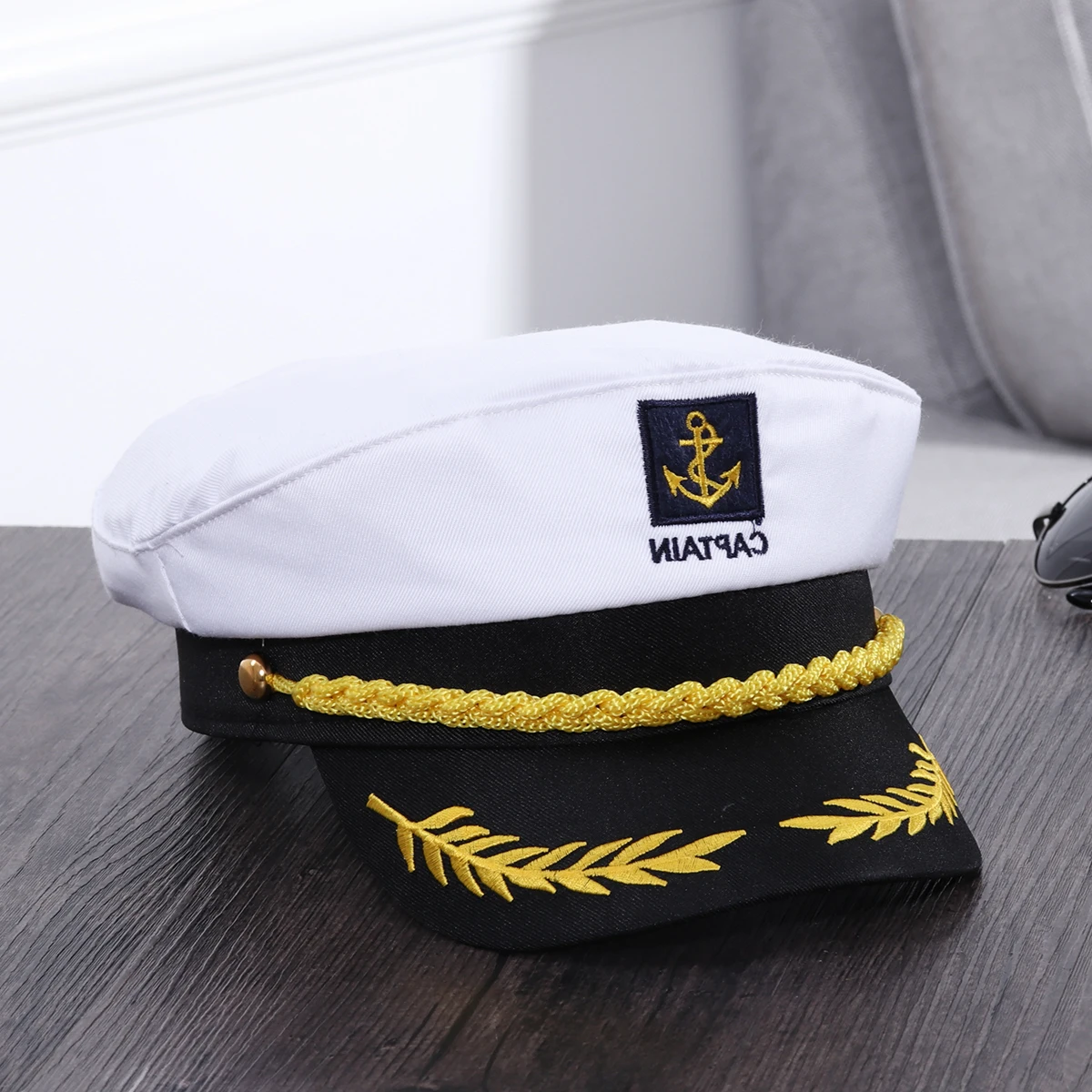 2020 caliente adulto yate sombreros militares barco Skipper barco marinero capitán disfraz sombrero gorra ajustable azul marino almirante para hombres y mujeres