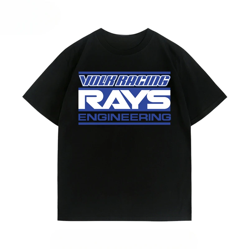 

2025 New RAYS Wheel JDM T-Shirt Men Women Modified Car Graphic Breathable Sweat Absorbent Short Sleeve Motorcycle Streetwear