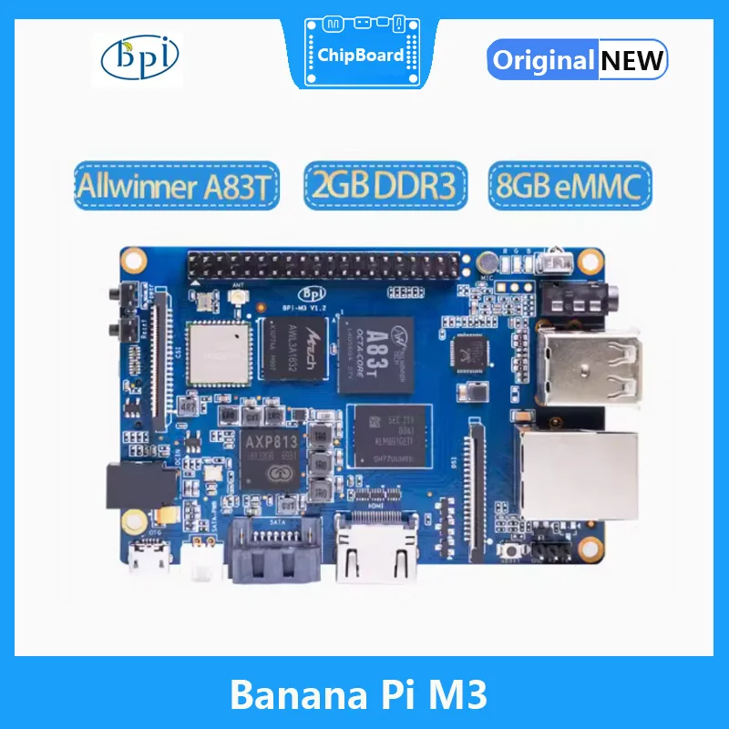 

Banana Pi BPI M3,Demon Board Allwinner A83T Octa-core,1.8GHz CPU Board,LPDDR3+8GBEMMC Open-source Development Board CE