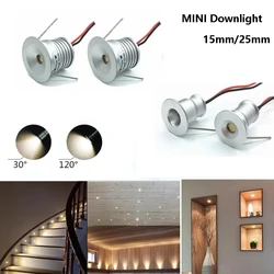 Mini LED Spotlight 1W IP65 Recessed Downlight Indoor 12V Dimmable Spot Light Ceiling Lamp Showcase Display Staircase Lighting