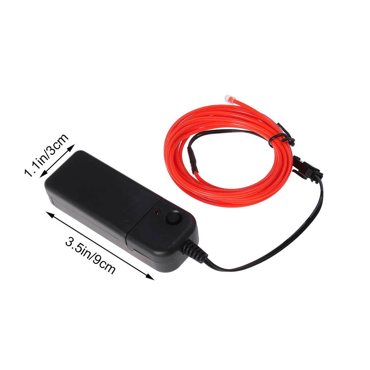 

3m El Wire Lights Glowing Electroluminescent for Car Decor Party Holiday Burning Man Halloween Christmas Red Easy Install