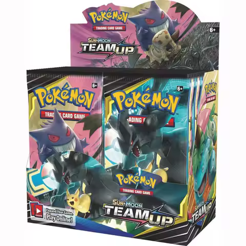 360 Pcs/Set Pokemon Card Sun and Moon TEAM UP English Booster Battle Transaction Box Collectible Cards