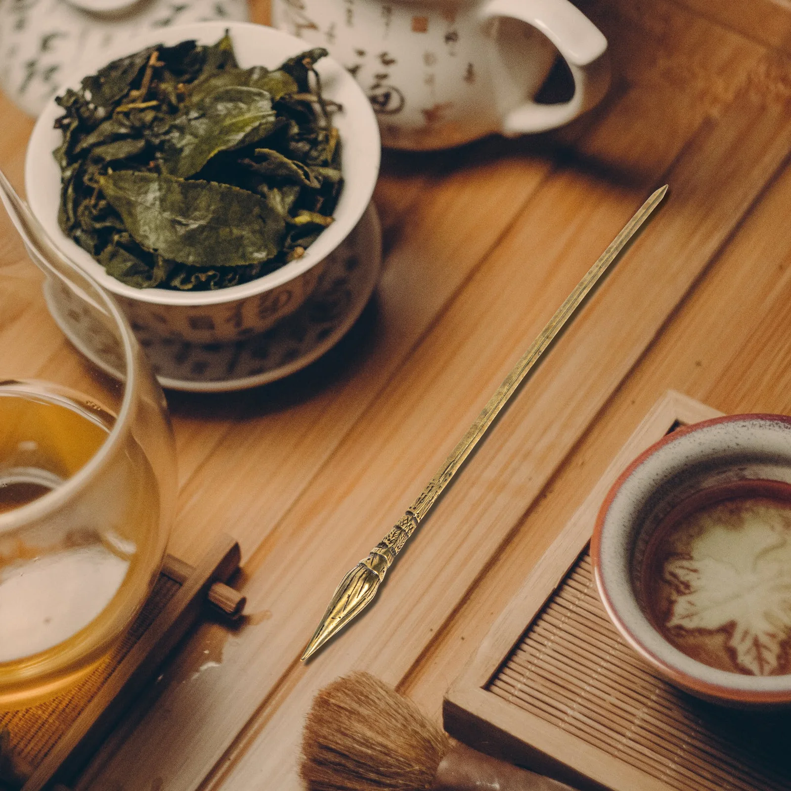 

Professional Tea Needle Copper Material Easy Storage Carry Tool for Tea Bricks Enthusiasts Collection Decorative Design