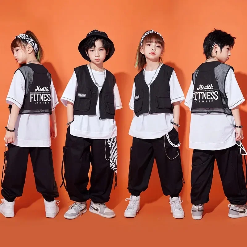 Hip-hop Costumes, Boys' Hiphop Suits, Drum Set Waistcoat Suits,new Kids Street Weat Dance Clothes