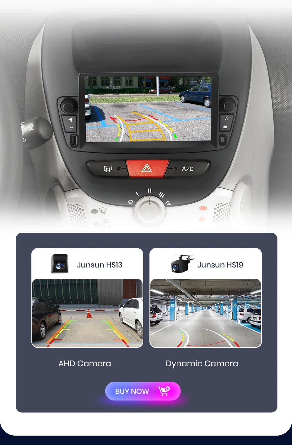 Junsun Android 15 Autoradio für Peugeot 107, Citroen C1, Toyota Aygo 2005, intelligentes Fahrzeugsystem, Apple CarPlay, GPS-Bildschirm. – Detail 13