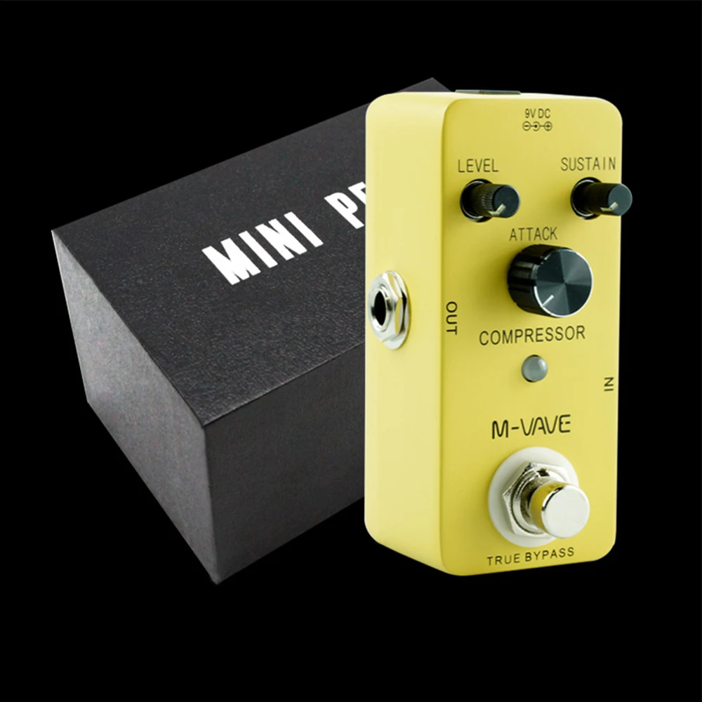 M-VAVE Compressor Guitar Effect Pedal True Bypass Fully Metal Shell Guitar Compressor Effect Pedal Guitar Parts & Accessories