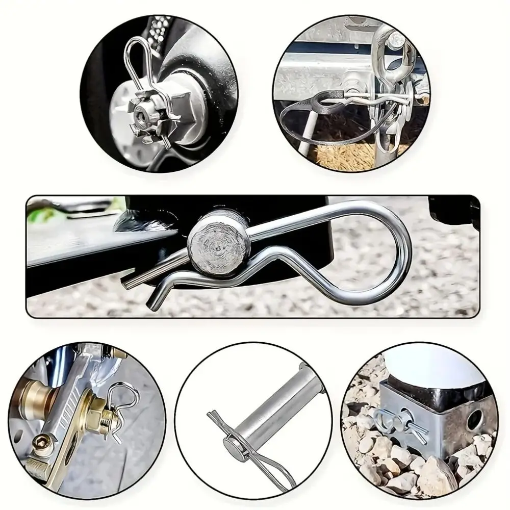 

250pcs Galvanized Steel Cotter Pin Assortment Set Various Sizes Heavy Duty Hairpin Cotter Clips Easy Installation
