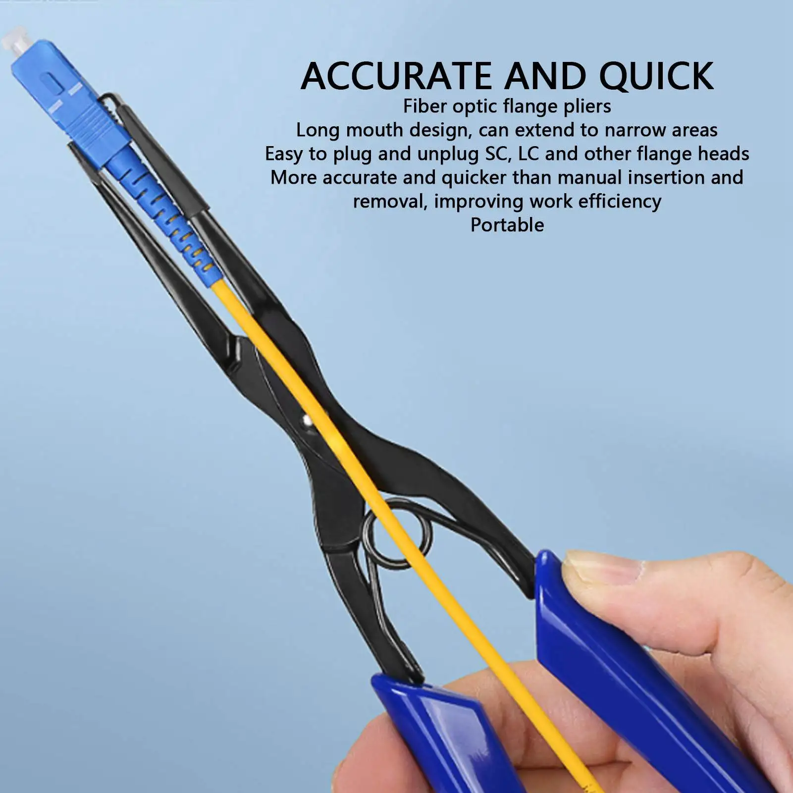 Optical  Flange Pliers Optical  Flange Long Nose Pliers Non Slip Handle SC LC  Connector Plug and Unplug Tool