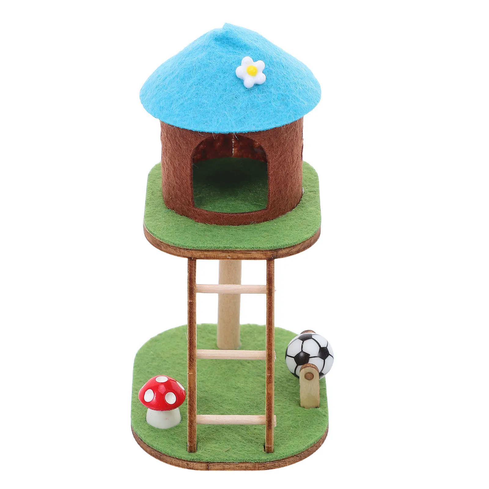 

Wooden Mini Cat Climbing Tower Realistic Cat Climber for Dollhouse Accessories Miniature House Decor Mini Furniture Models