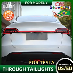 COLIGHT Car taillights for Tesla model Y 2019-2023 Upgrade New style LED Though Taillights Brake Light Turning Signal EU/US