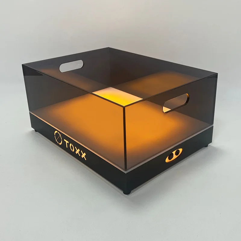 

Illuminated ice bucket led rechargeable transparent acrylic wine rack ice cube bucket