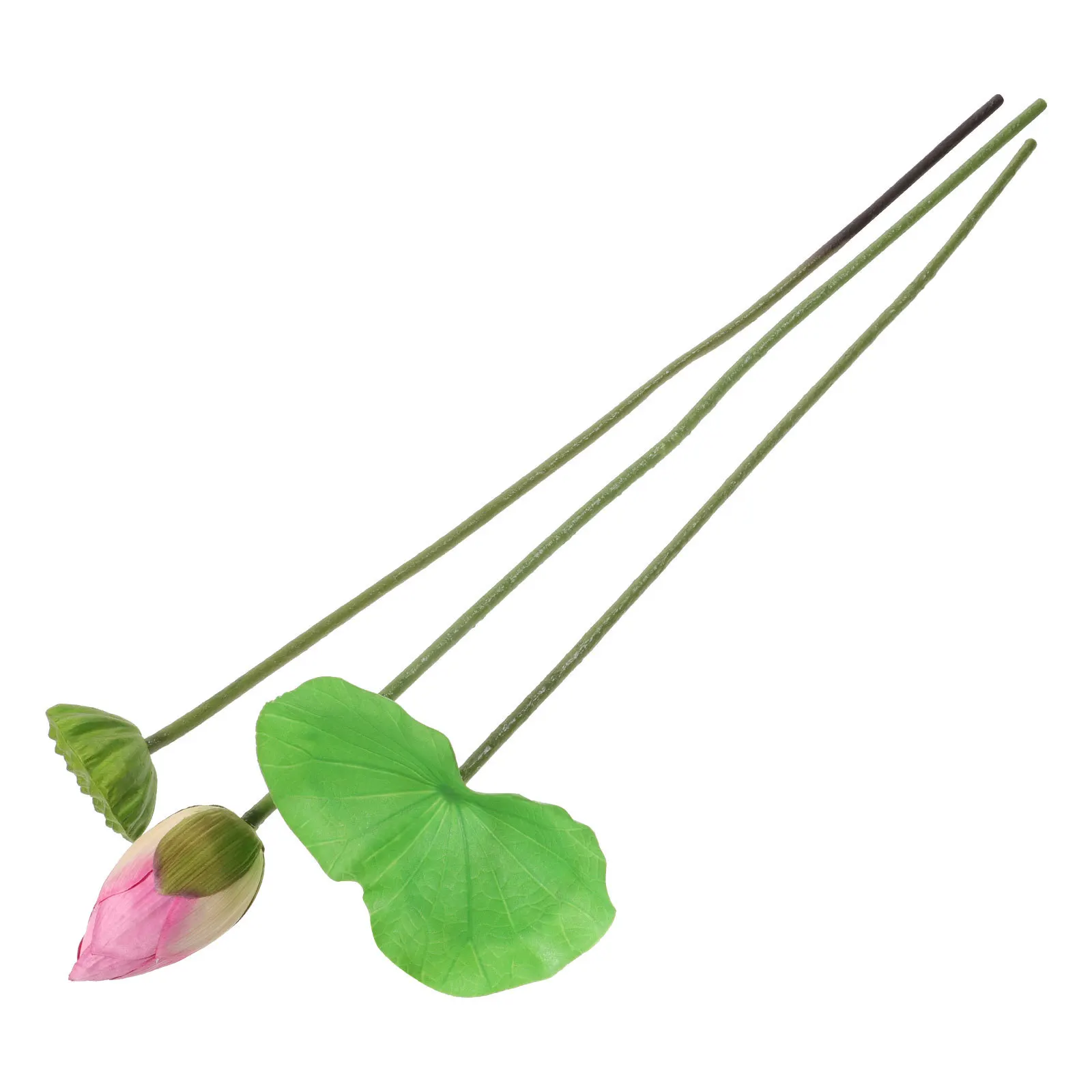 

1 set 1 Set Simulated Lotus Flower Stems Fake Lotus Decor For Pond Pool Garden Aquarium Home Decoration Artificial Water Lily