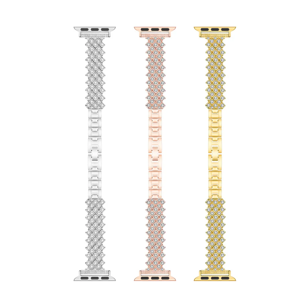Diamond Bracelet For Apple Watch Band 44mm 40mm 45mm 41mm 42mm 38mm 49mm Metal wristband iWatch Series Ultra 8 7 6 5 4 3 SE Band