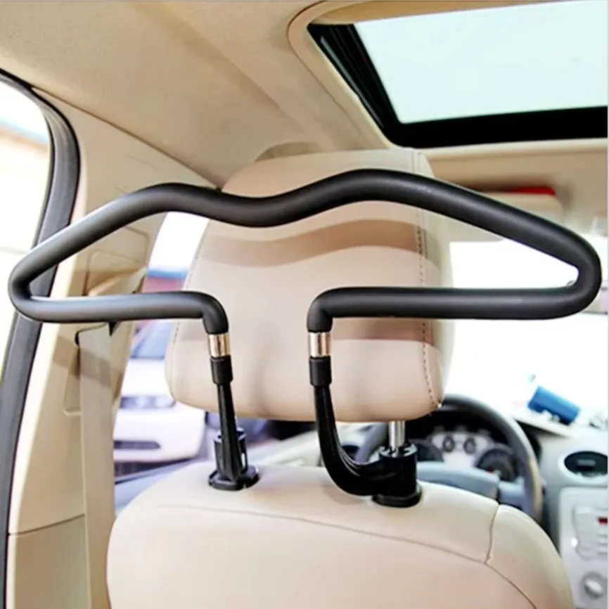 450*250mm Universal Soft Car Coat Hangers Back Seat Headrest Coat Clothes Hanger Jackets Suits Holder Rack Auto Supplies 1PC