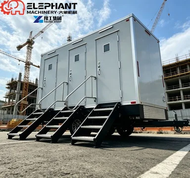 Portable Luxury VIP Toilet Trailer Eco-Friendly Durable Exterior Bedroom Mobile Outdoor Public WC